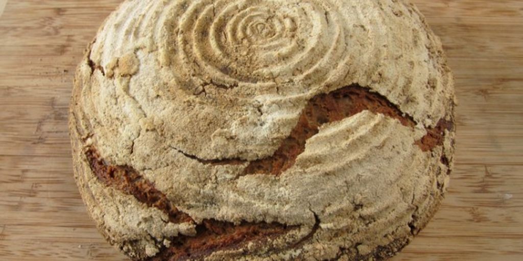 traditional German bread ingredients in a rustic kitchen